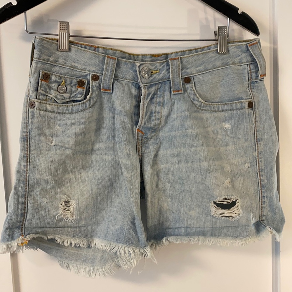 True Religion Jaye sz27 distressed shorts